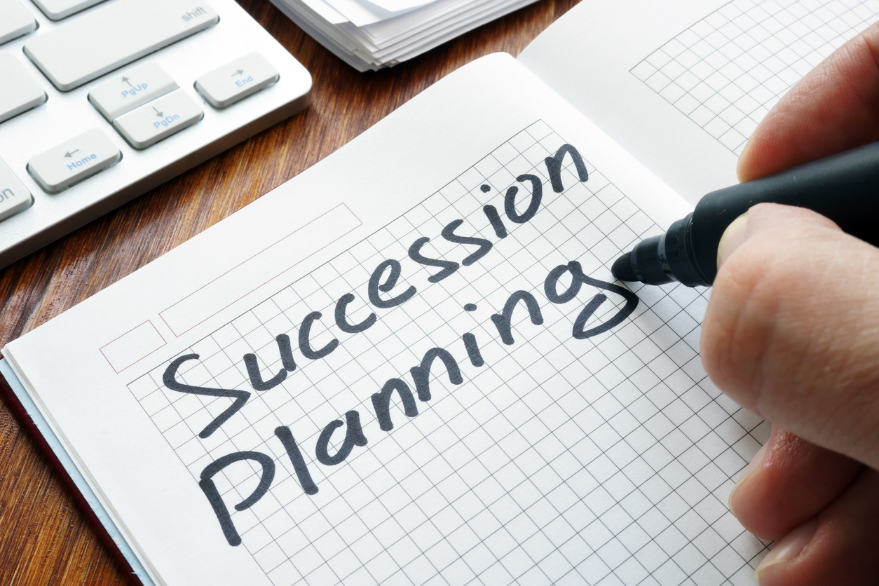 succession planning written down in a notebook