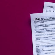 photograph of tax form 1040
